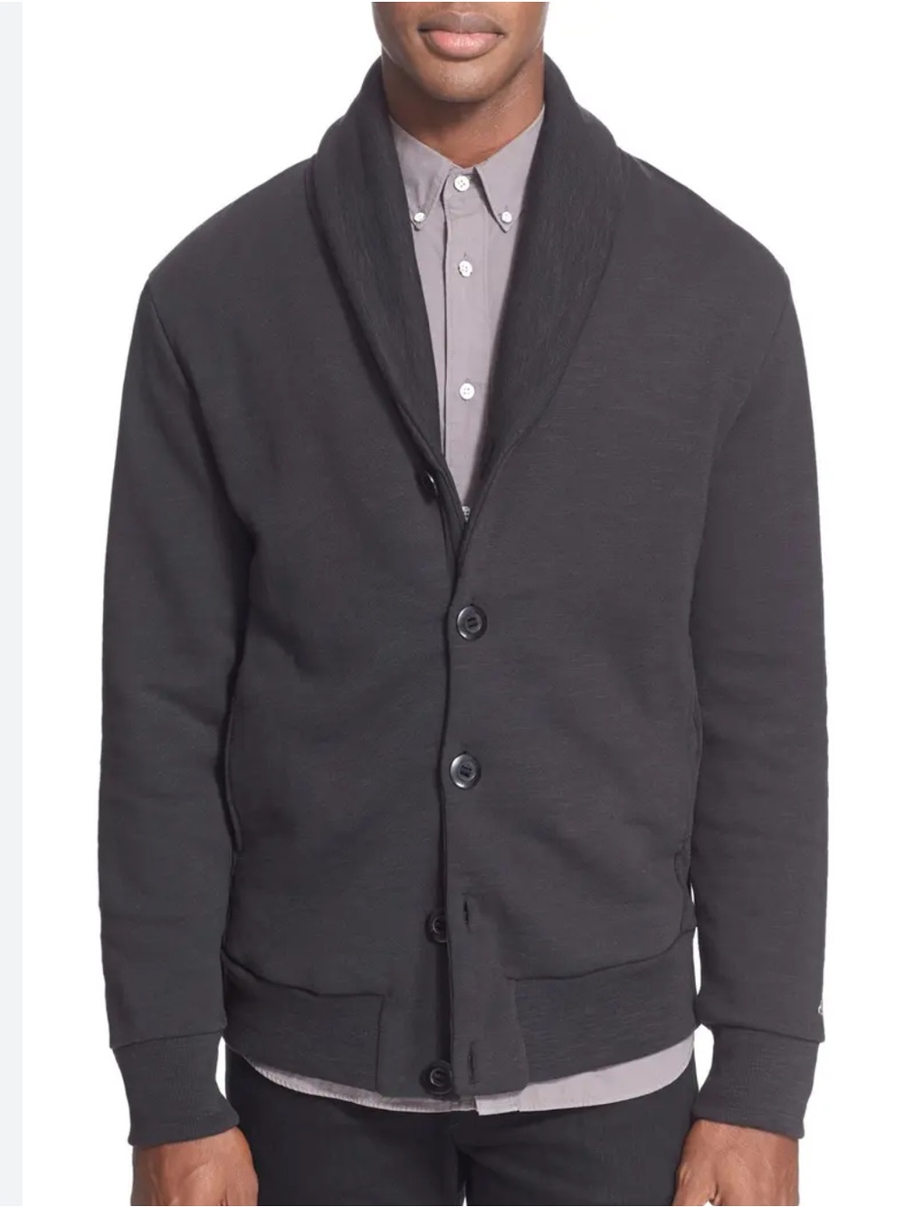 Rag & Bone Men's Gaspar Shawl Collar Cardigan! Size L - Black